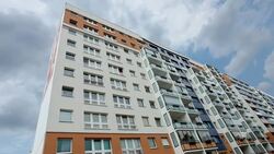 Apartment house - time lapse Stock Footage