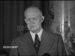 1948: NATIONAL ADVERTISERS CONVENTION: SPEECH: President of Columbia University General Dwight D. Eisenhower talking about Stateism, mistakes in Democratic principles, Depression days, fails to say today would be working in salt mines... Instructional Video