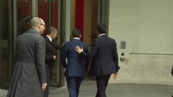 Ed Miliband arrives and departs Broadcasting House News Clip