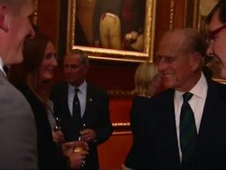 Queen and Philip at Royal Horse Show Reception News Clip