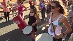 CLEAN : Argentines march to condemn violence against women News Clip