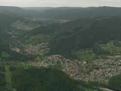 Towns And Villages In Wooded Landscape Stock Footage