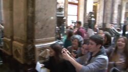Hundreds turn out to greet Emma Watson at Uruguayan parliament as she calls for a higher representation of women in politics News Clip
