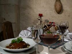 Kebab and Wine Stock Footage