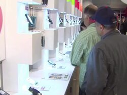 James Worthy Greets Fans At T-Mobile And Gears Up For NBA All-Star 2011 In Los Angeles... Stock Footage