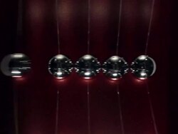 MS Shot of Newton's Pendulum / Seoul, South Korea Stock Footage