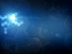Hexagonal Designed Background Loop - Glowing Blue (Full HD) Stock Footage