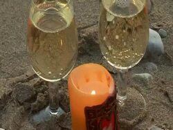 wine and candles Stock Footage
