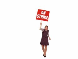 HD: Businesswoman Protesting Stock Footage