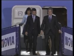 Bush arrives in Denmark on way to G8 Summit News Clip