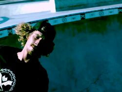 CU SLO MO TS Shot of skateboarder skating in bowl / Venice, California, United States Stock Footage