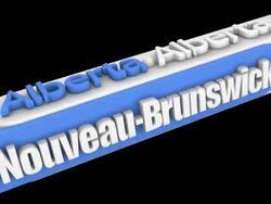 (Loop) French Version, Provinces of Canada Stock Footage