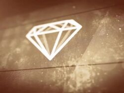 diamond  loopable golden Stock Footage