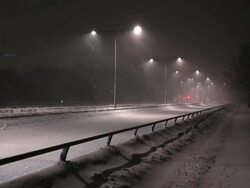 Heavy Snow fall at Night Stock Footage