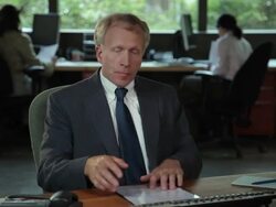 MS Portrait of male executive at desk / Portland, Oregon, USA Stock Footage