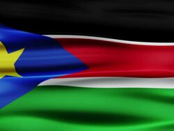 Flag of South Sudan Stock Footage