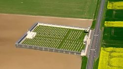 Aerials of World War I Memorial in Pozieres News Clip