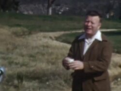 Drink of water from urn. Stock Footage