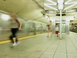 TIME LAPSE, Numer 7 train platform Stock Footage