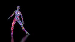 Abstract Ballet dancer female Stock Footage
