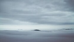 Time-lapse of bed of clouds in misty mountain scenery in Northern Turkey. Stock Footage