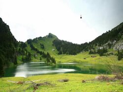 cablecar climbing mountain Stock Footage