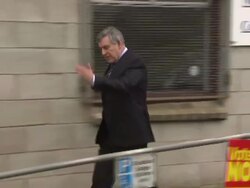 Scottish Referendum: AGordon Brown voting in Referendum News Clip