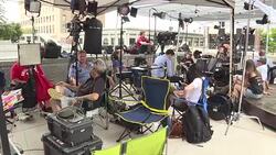 CLEAN : Media waits as jury deliberates third day in Cosby trial News Clip