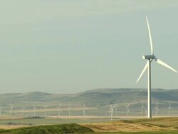 HD: Power Generating Windmills Stock Footage