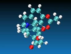 Animation of rotating Heroin molecule Stock Footage