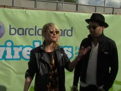 INTERVIEW: Metric on their success, coming to Europe, opening the Wireless Festival at Wireless Festival 2012 on July 06, 2012 in London, England (Footage by WireImage Video/Getty Images) Stock Footage