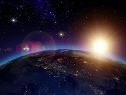 Sunrise over Asia Stock Footage