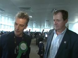 INTERVIEW: Alastair Campbell & Peter Capaldi on trading together, potential national hero at BGC Annual Global Charity Day at BGC Partners on September 11, 2012 in London, England (Footage by WireImage Video/Getty Images) Stock Footage