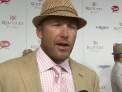 INTERVIEW - Bode Miller on the tradition and fashion of the event at  Moet & Chandon Toasts The 139th Kentucky Derby Stock Footage
