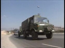 MACEDONIA: MILITARY VEHICLES ARRIVE AT GERMANY'S NATO BASE News Clip