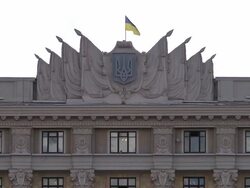 CU Roof and Gable of Regional council building  Stock Footage