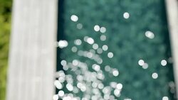 Overhead view of swimming pool Stock Footage