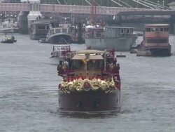 Queen Elizabeth II, Camilla, Duchess of Cornwall, Prince Charles, Prince of Wales, Prince Philip, The Duke of Edinburgh, Catherine, Duchess of Cambridge, Prince William, Duke of Cambridge and Prince Harry at Queen Elizabeth II, Camilla, Duchess of Cornwall Stock Footage