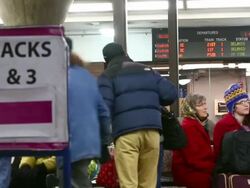 Winter Snow Storm Hammers Northeastern US Stock Footage