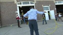 Children practice trick rope lasso skills in Iowa News Clip