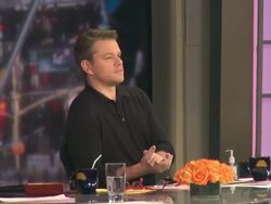 Matt Damon (The Monuments Men) on the Good Morning America show Stock Footage