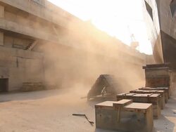 Sandblasting Stock Footage