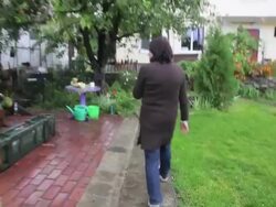 War Devastation in Eastern Ukraine - Semyonovka - interview Stock Footage