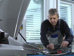 Mechanic Repairing A Car Stock Footage