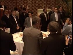 Iranian President attends unofficial dinner; soundbite News Clip