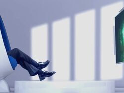 WS ZO Man sitting in modern room watching HD screen / Melbourne, Victoria, Australia Stock Footage