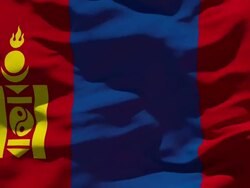 Mongolia Flag Stock Footage