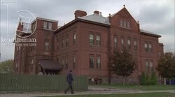 Classic 1930s building, 1930s - reenactment, clip 3 Stock Footage