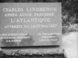 The world celebrates Charles Lindbergh's transatlantic flight Stock Footage