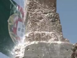 Fountain in Lisbon Stock Footage